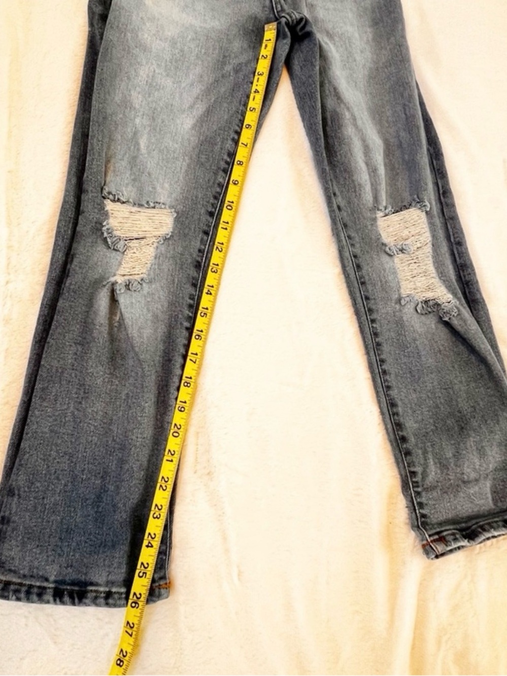 Rachel Roy Distressed High Rise Jeans - Picture 8 of 14